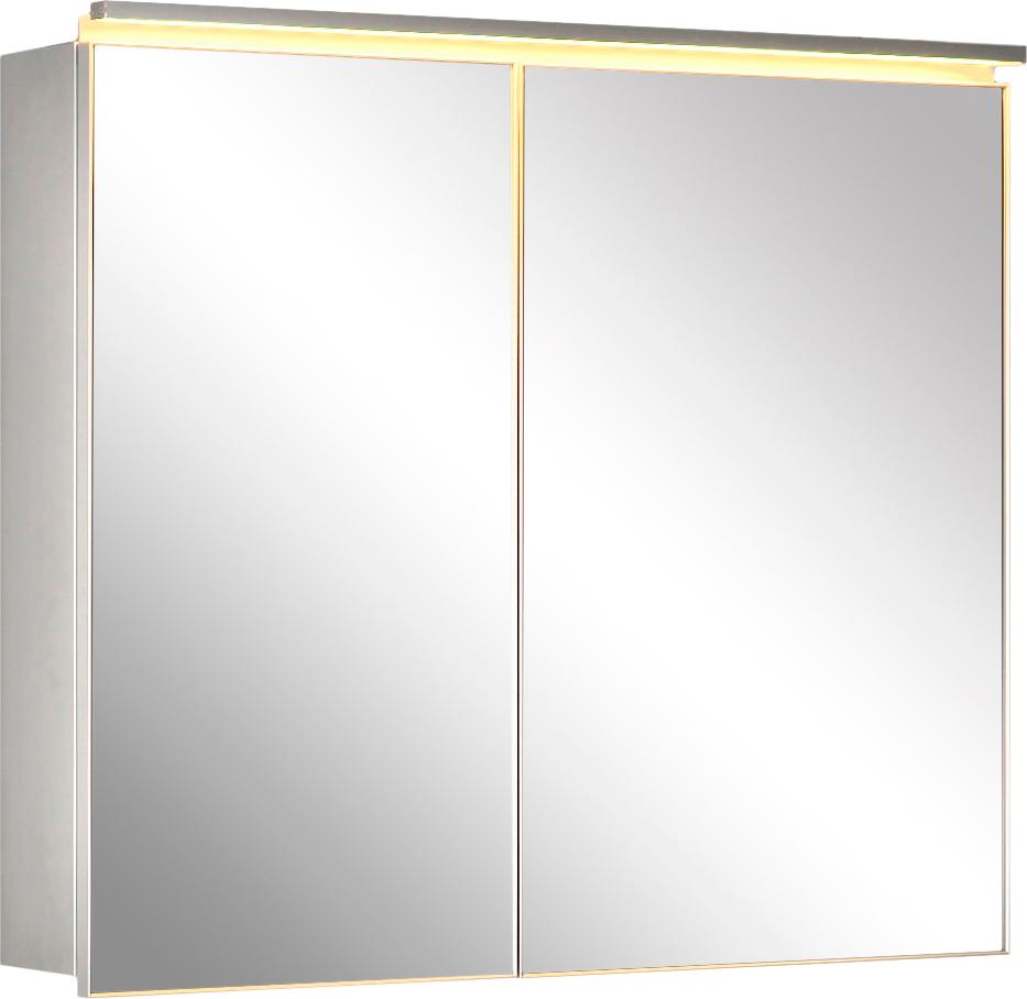 Зеркальный шкаф De Aqua Алюминиум 80 серебро