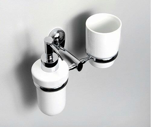 Аксесс Main K-9289C Держатель стакана и дозатора (блистер), КЕРАМИКА, хром, WasserKRAFT Аксесс Main K-9289C Держатель стакана и дозатора (блистер), КЕРАМИКА, хром, WasserKRAFT