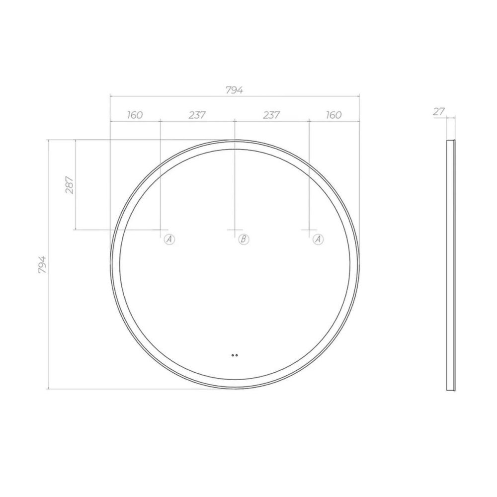 Зеркало VIGO Cosmo Comfort 800, артикул 140