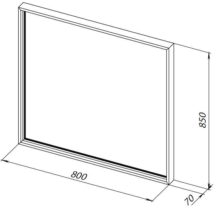 Зеркало Allen Brau Liberty 80 1.330014.BB черный браш