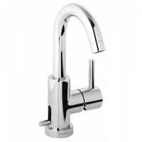 Bongio T Leva Laterale Смеситель для раковины на 1 отв, излив 137мм ,с донным клапаном, цвет хром