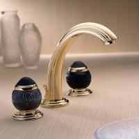 THG PANTHERE CRISTAL NOIR Смеситель для раковины на 3 отверстия, с донным клапаном, цвет Soft gold