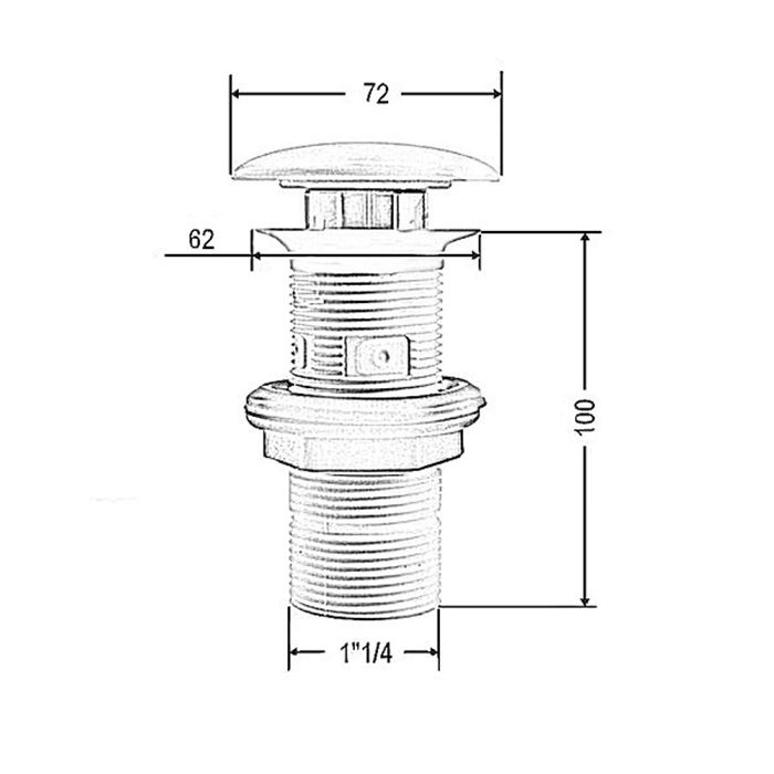 ARTCERAM Донный клапан для раковин, универсальный, с керамической крышкой, цвет Marrone tortora