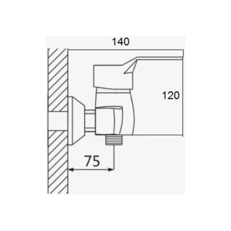 Смеситель для душа D-Lin D160403, хром