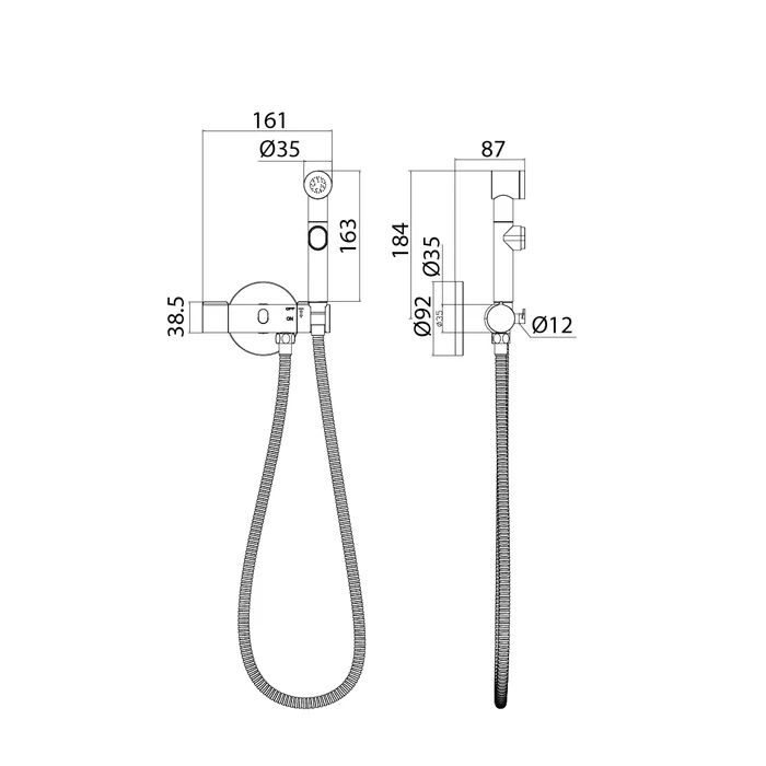 Гигиенический душ  IDDIS Axes (AXESBR0i08), артикул AXESBR0i08