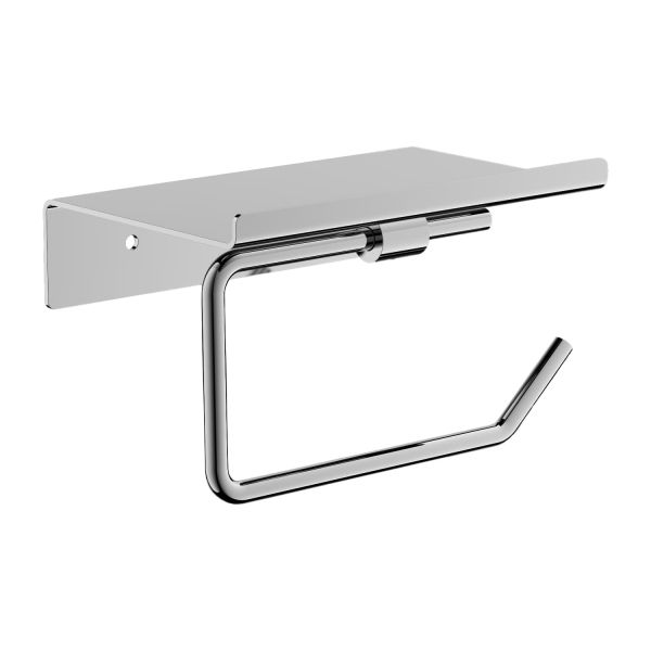 Держатель для туалетной бумаги с полкой BELZ B9001, хром