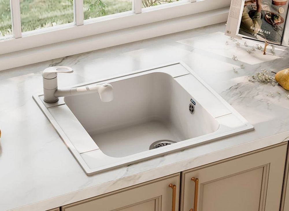 Кухонная мойка Ulgran U-604-341, ультра-белый, артикул U-604-341