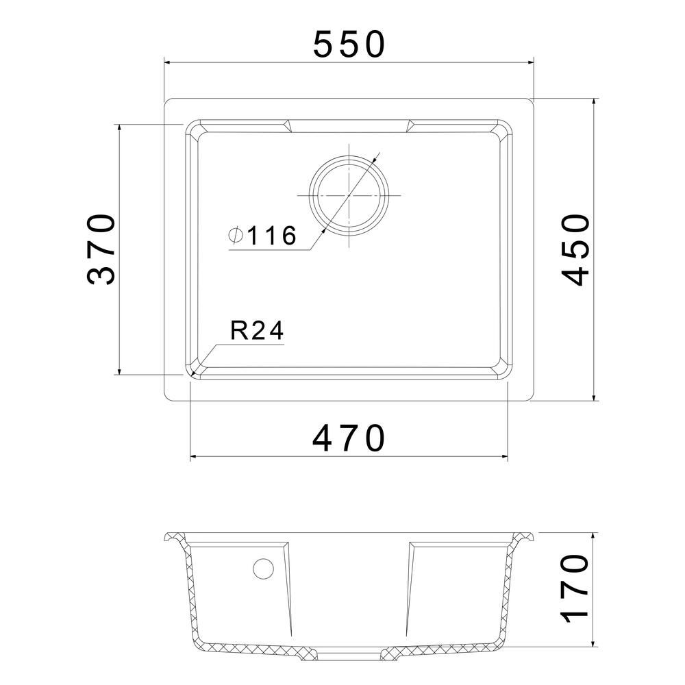 Кухонная мойка GranFest URBAN 4555, песочный, артикул 4555 песочный