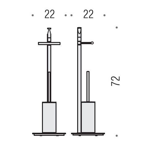 Colombo Planets Стойка 72 см, цвет: хром