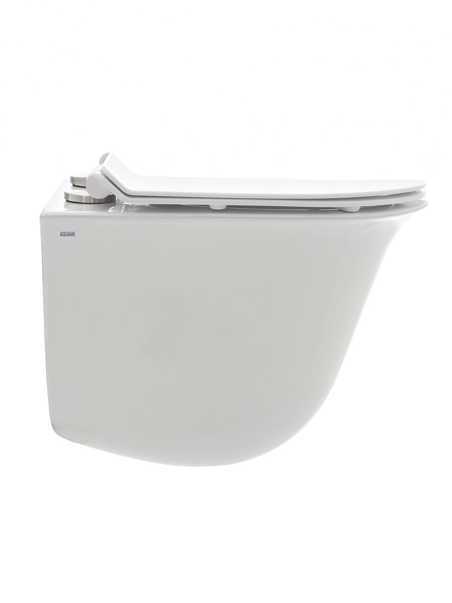 AQM2005 Унитаз подвесной с сиденьем SoftClose, технология смыва Rimless, скрытый крепеж. 485x360x360 AQM2005 Унитаз подвесной с сиденьем SoftClose, технология смыва Rimless, скрытый крепеж. 485x360x360