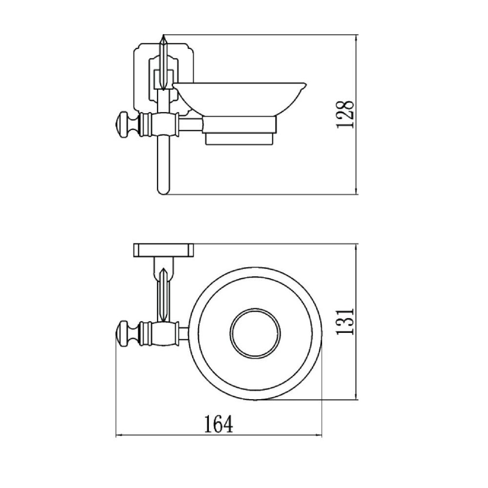 Мыльница Savol S-006459, бронза, артикул S-006459