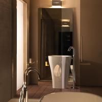 KERASAN Aquatech раковина отдельностоящая 60см, с креплением и сифоном, цвет белый (с мая 2022 срок поставки увеличен до 120 раб дней)