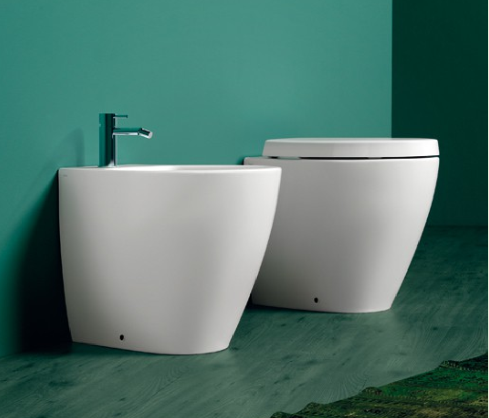 SIMAS Комплект горизонтальных крепежей для унитаза/биде с колпачками цвета хром и белый