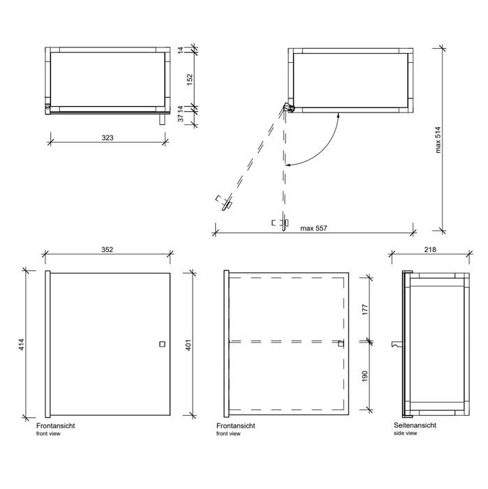 Decor Walther Glas S 2 Шкафчик подвесной 35x19x40см, стекло матовое, цвет: хром ЗАКАЗ ПО ЗАПРОСУ, артикул 0602306