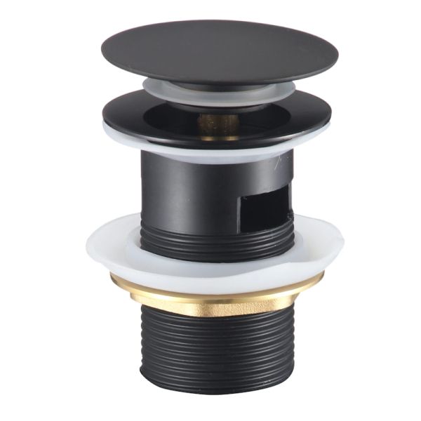 Донный клапан с переливом Savol S-XS001H, черный