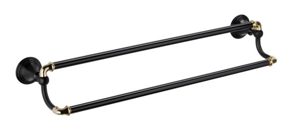 Держатель для полотенец Fixsen Luksor FX-71602B Черный Золото