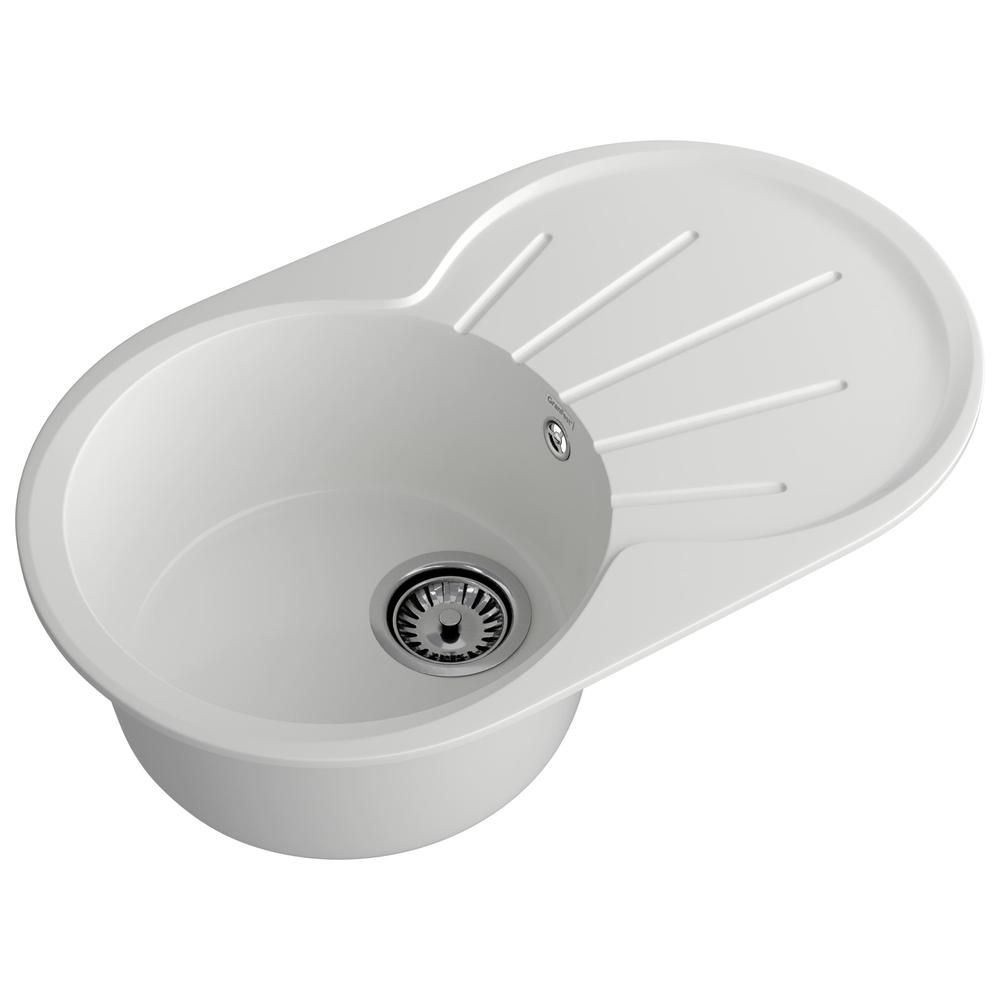 Кухонная мойка GranFest RONDO 750L, иней, артикул R-750L иней