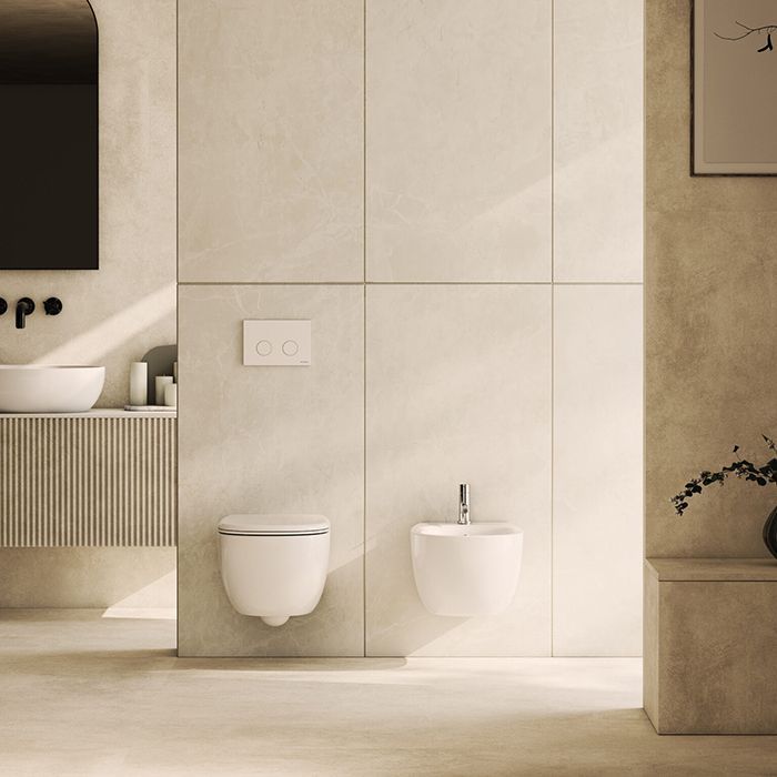 GLOBO Daily Биде подвесное 53*35х30см, с 1 отв. под смеситель, с системой скрытого крепежа, цвет белый ЦЕНА с нашего склада)