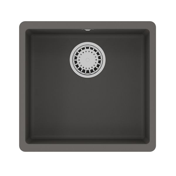 Кухонная мойка Lemark SINARA 440-U подстольного монтажа из кварцгранита цвет: Серый шёлк (9910071)