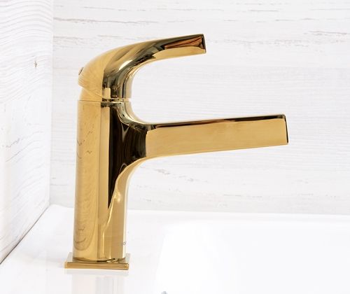 Смеситель для раковины WasserKRAFT Sauer 7103 Золото глянцевое