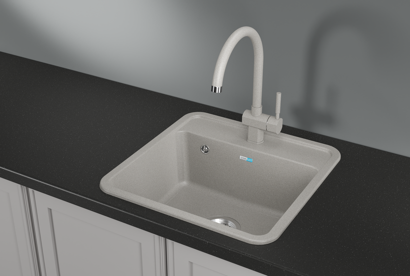 Кухонная мойка GRANULA Стандарт (5001, БАЗАЛЬТ), артикул 5001, БАЗАЛЬТ