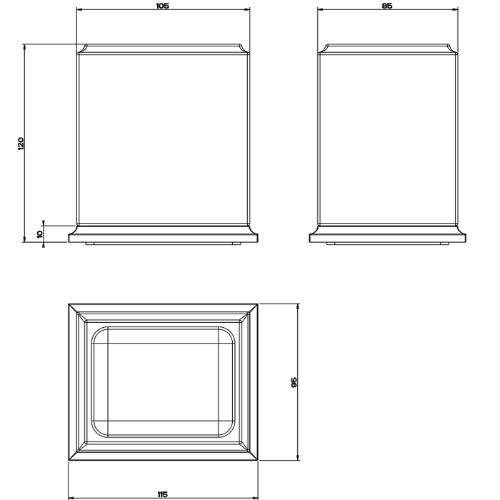 Gessi Eleganza Стакан настольный, цвет: хром/белый