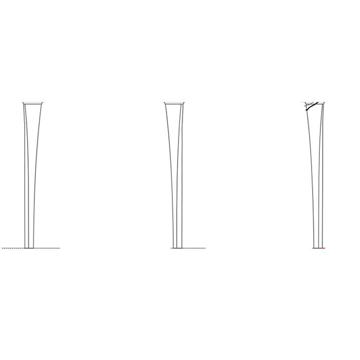 Artceram CIVITAS Ножки керамические для раковины (2 шт.), цвет: черный