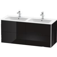 Duravit ME by Starck  Двойная раковина для мебели с перел., с 1 отв. под смес., 1300x490мм, Цвет: Белый