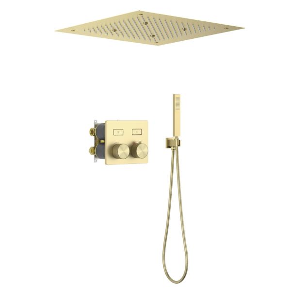 Душевая система встроенная с термостатом Timo Petruma золото матовое (SX-5209/17SM)