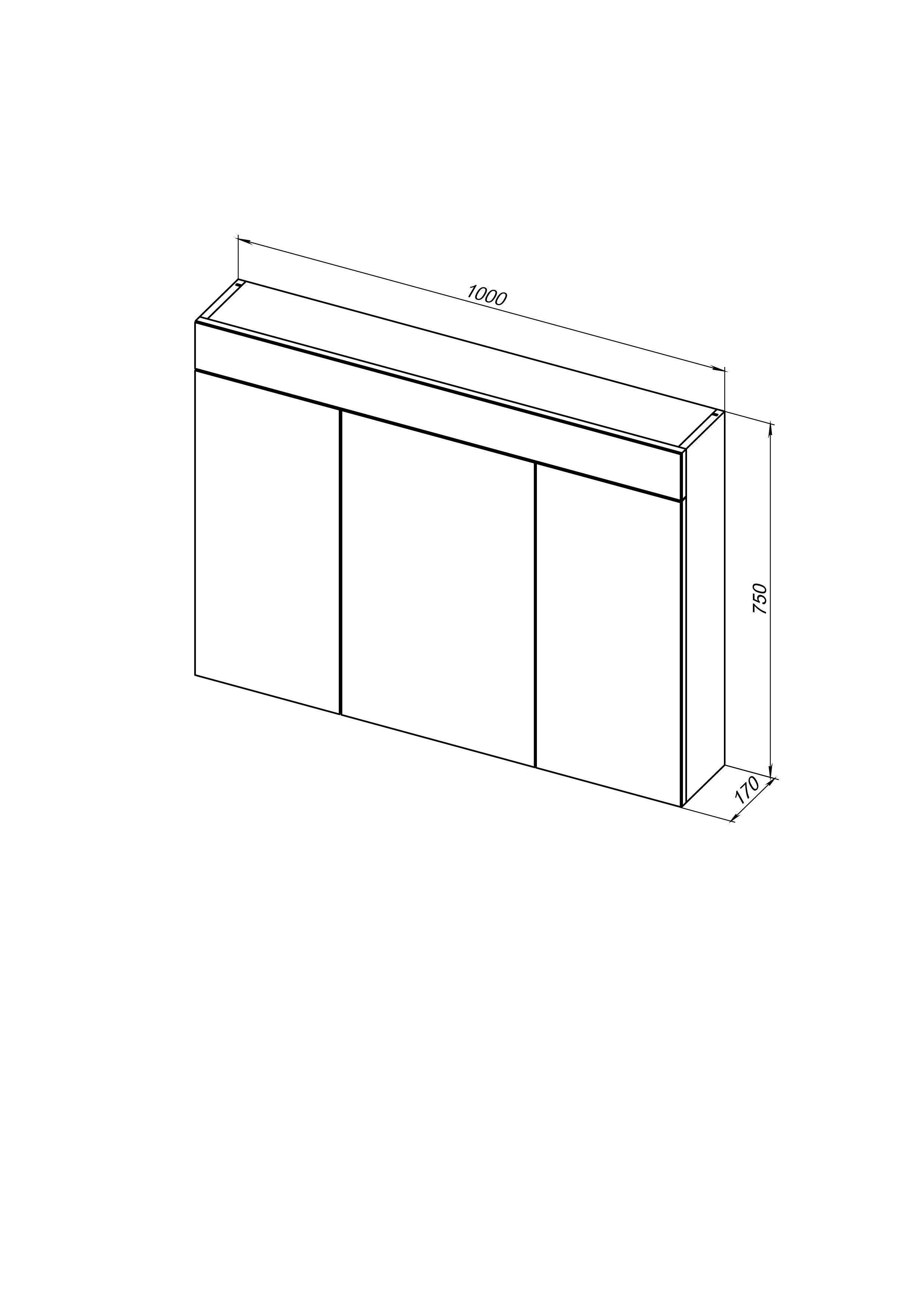 Зеркальный шкаф De Aqua Эколь 100 белый