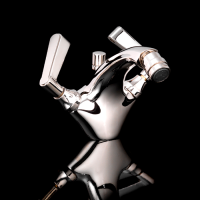 Devon & Devon Manhattan Смеситель для биде на 1 отв, с донным клапаном, цвет никель блестящий