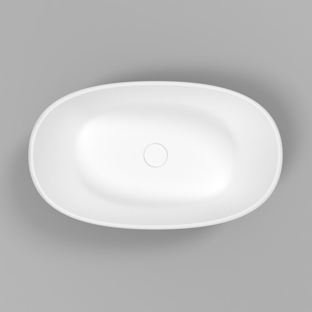 Умывальник WHITECROSS Amazon 60x35 (черный/белый мат) иск. камень