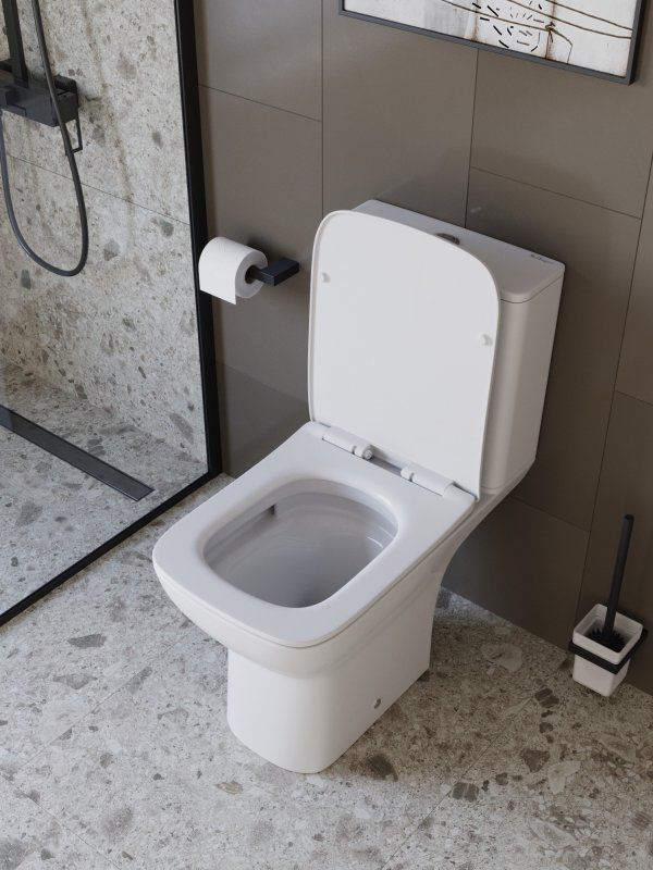 ROMANO-TOR Унитаз-компакт со смывом "Торнадо", с сиденьем дюропласт soft close, P-trap, BB2803CP/T-TOR/SC, артикул BB2803CP/T-TOR/SC