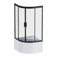 W90G-401A090BT Душевое ограждение Gem Deep 1/4 Rond 90x90 стекло прозрачное, профиль черный матовый, W90G-401A090BT Душевое ограждение Gem Deep 1/4 Rond 90x90 стекло прозрачное, профиль черный матовый,