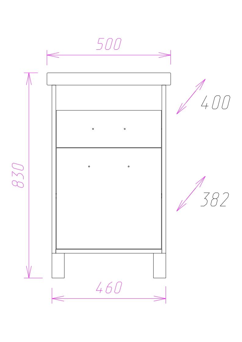 Тумба Onika Натали 50 напольная, ясень таормина (ум. Como 50/Фостер 50)