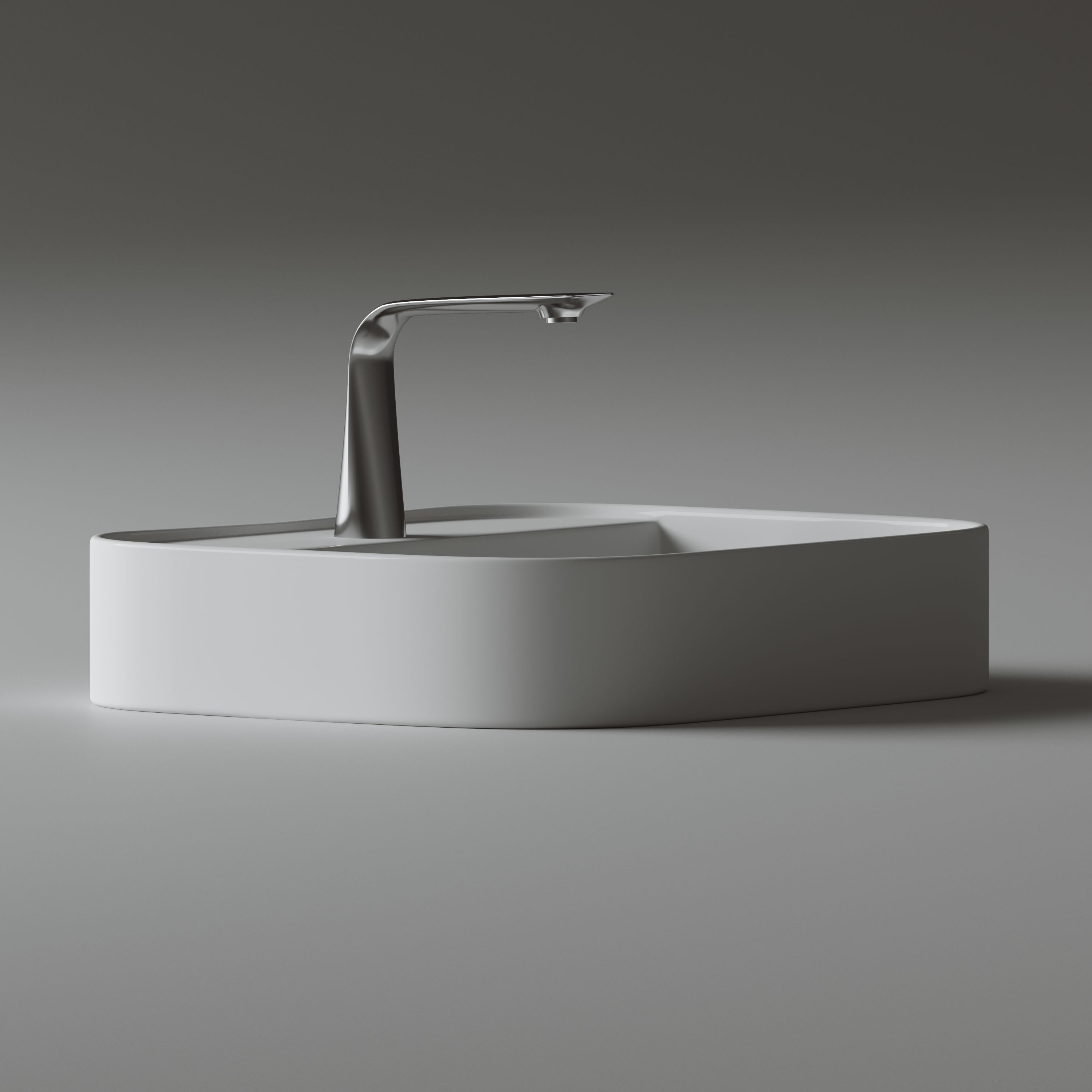 Умывальник чаша накладная прямоугольная Element 550*450*110мм CN6034