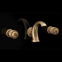 Devon&Devon Excelsior Royal Смеситель для раковины на 3 отв. для настенного монтажа, цвет: античная латунь.