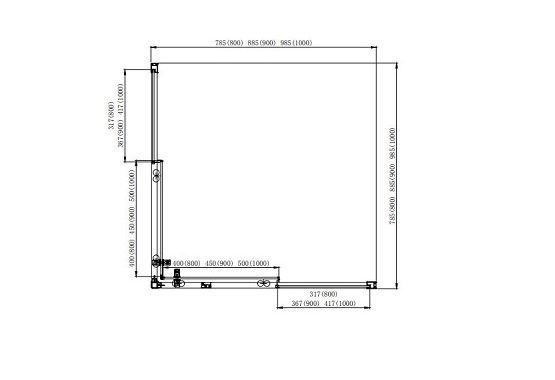 AQ ARI KV09020BL Душевой уголок квадратный, двери раздвижные 900x900x2000 профиль черный, стекло прозрачное AQ ARI KV09020BL Душевой уголок квадратный, двери раздвижные 900x900x2000 профиль черный, стекло прозрачное