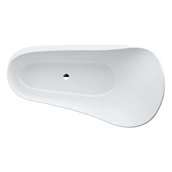 Laufen Palomba Ванна 1800x890x540мм, свободностоящая, из материала Sentec, со сливом-переливом, цвет: белый