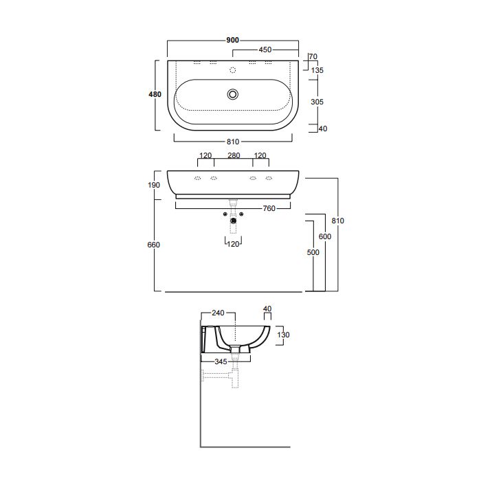 SIMAS Комплект крепежей для раковины