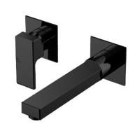 GATTONI Kubik Смеситель встраиваемый на 2 отв, с внутренней частью G-BOX, излив 202 мм, цвет NERO OPACO