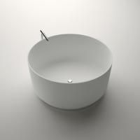 Agape In-Out Ванна отдельностоящая d130x60 см, круглая, цвет: белый/светло-серый Agape In-Out Ванна отдельностоящая d130x60 см, круглая, цвет: белый/светло-серый
