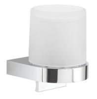 Gedy Giava, настенный стеклянный дозатор круглой формы, цвет хром