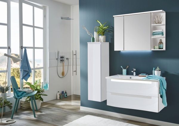 Комплект мебели Puris Purefaction, 900 мм правый, цвет белый высокоглянцевый