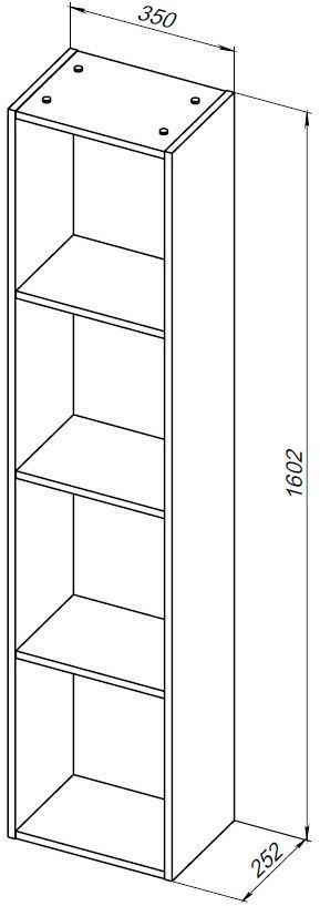 Шкаф-пенал Allen Brau Paris 35 1.360006.PGM платина матовый