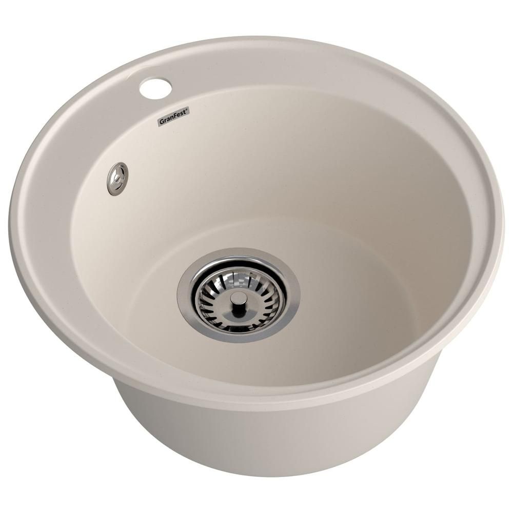 Кухонная мойка GranFest QUARZ 8, белый, артикул 08 белый