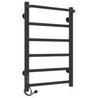 Полотенцесушитель электро "Прайм ЧКЧ П6 400*600", черный матовый, левый