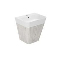 AZZURRA BUILD  раковина подвесная/накладная  65х50х16 см с 1 отв. под смеситель , цвет белый