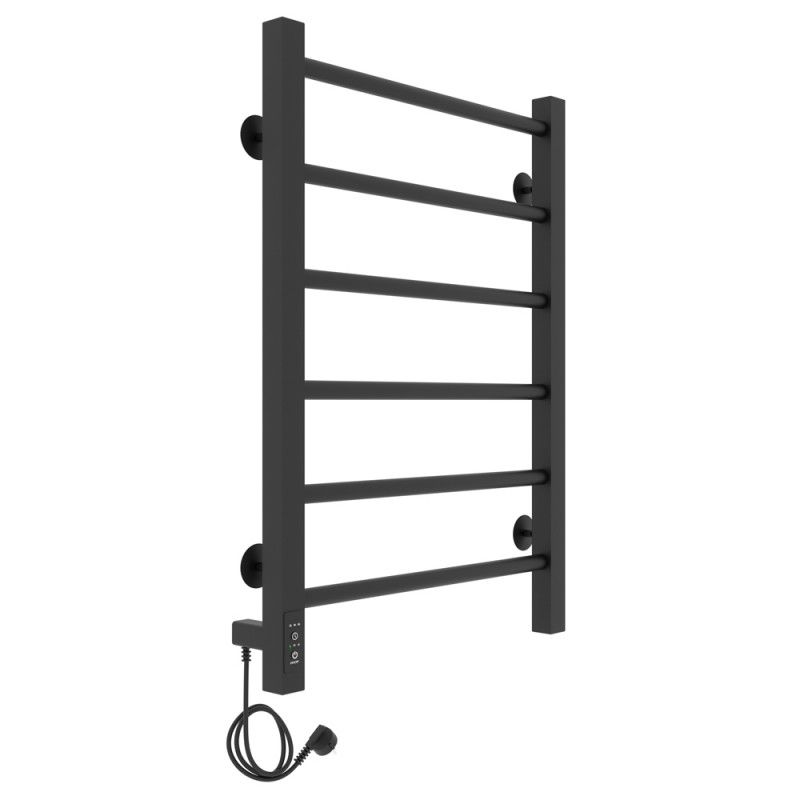 Полотенцесушитель электро "Феличия ЧКЧ6 400х600", черный муар, левый