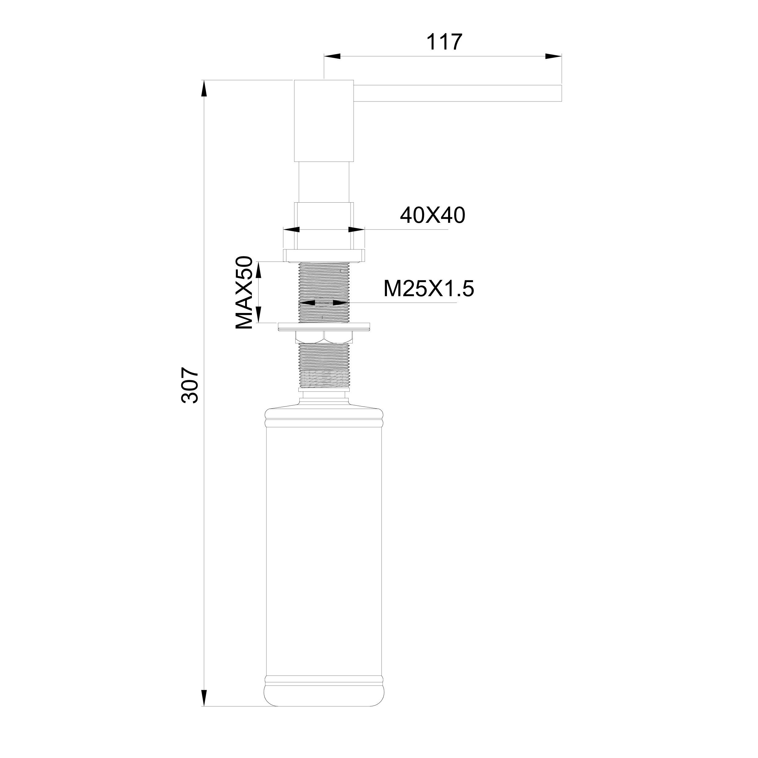 Дозатор мыла WONZON & WOGHAND, Хром (WW-88SD01-CR)